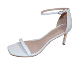 Stuart Weitzman Amelina Leather Ankle Strap Sandals White Nudist Size 7 New - $158.35