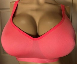 FRUIT OF THE LOOM 42DD Neon Pink 42 DD Lined Seamless FT468 Wire Free Bra - £3.95 GBP