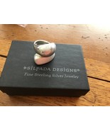 Silpada Sterling Silver Dual Textured Brushed &amp; Polished Wrap Ring Size ... - $1,184.25 MXN