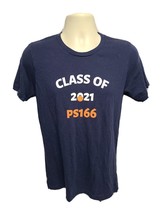 PS 166 Class of 2021 Zoom Out Peace Sign Adult Medium Blue TShirt - $14.85