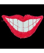 Grinning Smile Lips Teeth 1970s Cheshire VIntage Grinning Patch 4 x 2 in... - £19.43 GBP