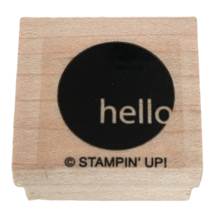 Stampin Up Rubber Stamp Hello in Circle Card Making Words Sentiment Greeting - £2.38 GBP