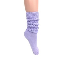 Lilac Cotton Slouch Socks for Women Size 9 to 11 - £8.43 GBP+