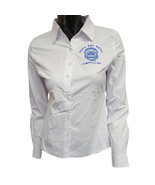 ZETA PHI BETA SORORITY DRESS SHIRT WHITE LONG SLEEVE BUTTON DOWN TOP - $63.12 CAD