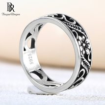 Top Brand 925 Silver Jewelry Rings For Women Anniversary Circle Couple Ring Size - £19.12 GBP