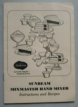 Vintage 1976 Sunbeam Mixmaster Hand Mixer Instruction Manual Recipe Book... - $9.85