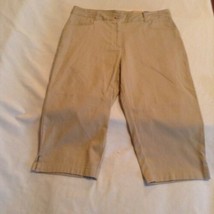 Girls Size 14 Regular Dockers uniform pants capri khaki flat front New - $14.99