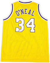 Shaquille O&#39;Neal Los Angeles Unterzeichnet Gelb Basketball Trikot 2 Bas - £154.87 GBP