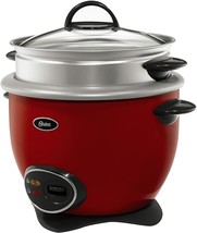 IOster CKSTRCMS14-R 14-Cup cooked Rice Cooker with Steam Tray, Red - £72.73 GBP