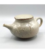 Antique Shino Glazed Teapot, Vintage Small Stoneware Pottery Tea Pot Danish - £151.51 GBP