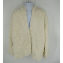 Women&#39;s XXL Cream Colored Sherpa Hooded Cardigan XXL NWOT - $19.80