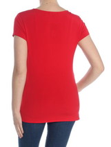 allbrand365 designer Womens Twist-Front Asymmetrical Top Size Medium, Real Red - £31.46 GBP