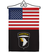 Us 101St. Airborne Garden Flag Set Army 13 X18.5 Double-Sided House Banner - £24.75 GBP