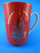 Vintage Gibson  Greeting Card Christmas Mug Cup Red  and Gold  Otagiri J... - $7.91