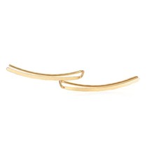 Aide 925 Silver Smooth Long Line Ear Climber Stud Earrings For Women Minimalist  - £8.50 GBP