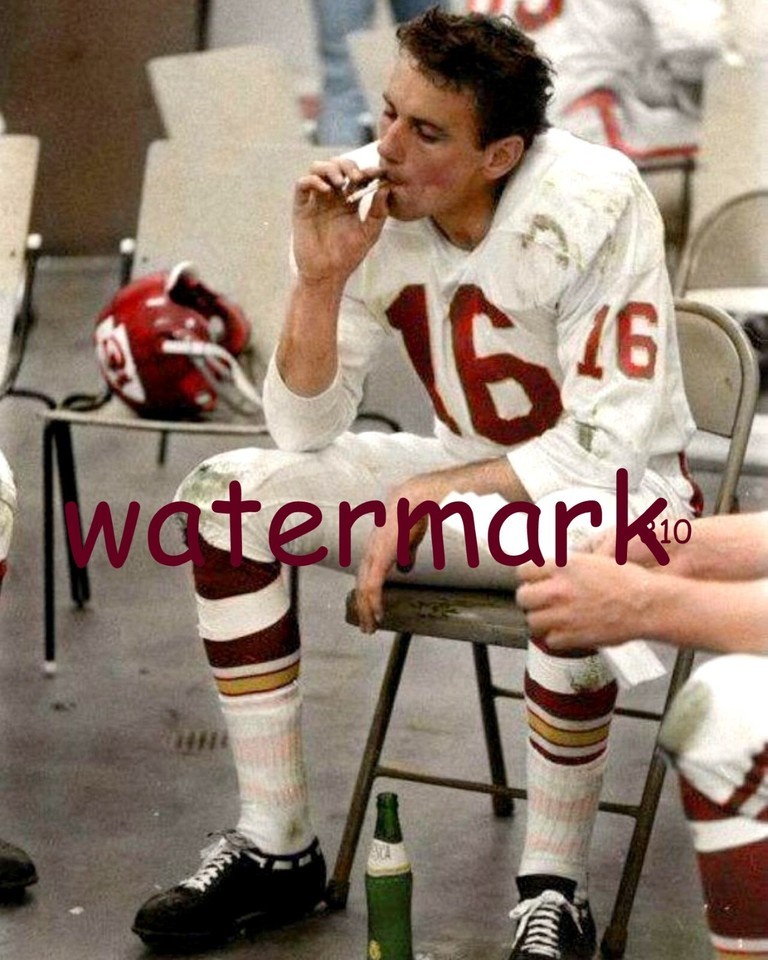 KC Chiefs Quarterback Len Dawson smoking Cigarette &amp; Fresca Photo 8x10 H... - $8.70