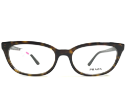 Prada Eyeglasses Frames VPR13V 2AU-1O1 Brown Tortoise Cat Eye Logos 53-17-145 - £104.45 GBP
