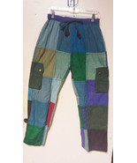 SMALL  Lightweight Cotton Stonewash Patchwork Cargo Pants  #S6  Unisex  - $62.90 CAD