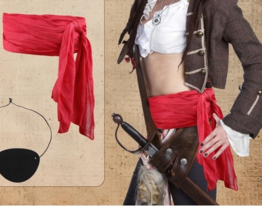 Pirate Costume Accessories Set Men Women Pirate Bandana Hat Head Scarf P... - $219.20 MXN