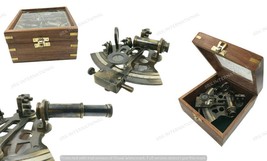 Vintage Antique Brass Sextant with Box, Nautical Maritime Gift, Navigati... - £59.37 GBP