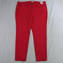 NEW J.CREW 35 AE586 10&quot; High Rise Toothpick Skinny Red Stretch Womens Jeans - £24.03 GBP
