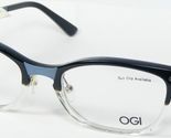 OGI Heritage 9101 1641 Schwarz / Klar/Blau Brille 49-20-140mm Japan - $96.03