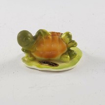 Josef Originals Turtle Lily Pad Resting Miniature Figurine - £8.64 GBP