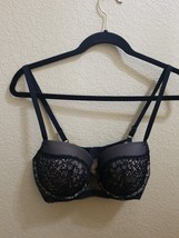 Victoria’s Secret Women’s Bra Black Padded Demi Demi Buste Underwire Size 36D - £16.35 GBP