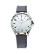Titan Men&#39;s Minimalist Zen Watch: Sleek Leather Strap with Contrast Hands - $92.56