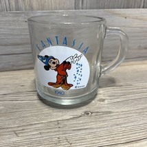 Vintage Disney Fantasia 1940 Mickey Mouse Collectors Glass Coffee Mug Tea Cup - $7.66