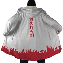 Anime Cloak Coat Naruto Cosplay Minato 4th Hokage Anime Fleece Jacket XS-5XL - £62.75 GBP - £70.60 GBP