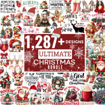 CHRISTMAS ULTIMATE BUNDLE, 1287 Designs, Art Bundle, Christmas svg - $12.00