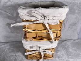 Rectangular  Slanted Small Basket w/ Liner for Storage Home Decor Brown ... - $14.80