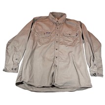 LAPCO FR Shirt Mens XL Grey Long Sleeve Button Up Workwear Top - $24.99