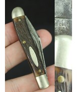 vintage pocket knife ULSTER KNIFE CO two blade 1960s JIGGED BONE ESTATE ... - $34.99