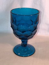 Teal Georgian Goblet Six Inch Depression Glass - $309.30 MXN