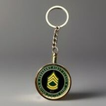 UNITED STATES ARMY E-7 SFC SERGEANT FIRST CLASS CHALLENGE COIN KEYCHAIN - $18.81