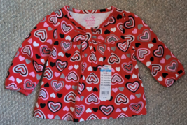 NWT Girls 12 Month Okie-Dokie Pullover Shirt Hearts Valentines Day Love ... - £11.57 GBP