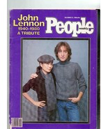 VINTAGE Dec 22 1980 People Magazine John Lennon Memorial Beatles - £15.52 GBP