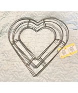 3 Heart 14X12 Inch Wire Wreath Form,Valentines Day,Weddings/Special Occa... - $27.12 CAD