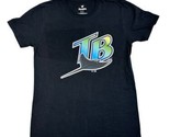 Tampa Bay Devil Rays VTG Y2K MEDIUM T-Shirt MLB Baseball Black Graphic - £23.16 GBP