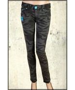 Iron Fist Tiger Animal Print Womens Stretch Skinny Jeans Grey / Black $1... - $36.99