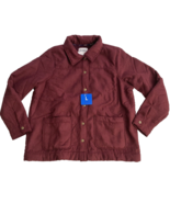 Boston Traders Women Sherpa Fleece Lined Shirt Jacket Red L - £17.08 GBP