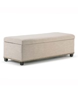 Kingsley Natural Large Storage Ottoman Bench for Bedroom &amp; Living Room - €238,56 EUR