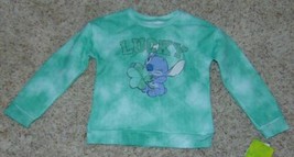 Girls Sweatshirt Disney Lilo & Stitch St. Patricks Day Green Long Sleeve-sz 6/6X - $15.84