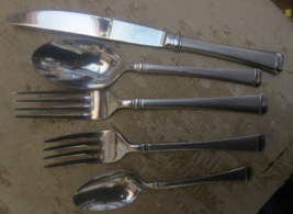 5 pieces Wallace NAPOLI FROST Frosted Handle Stainless Flatware Serving for 1 - £7.46 GBP
