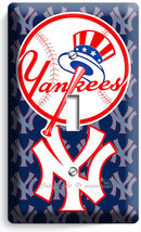 Baseball New York Yankees Team Logo Single Light Switch Game Tv Room Home Decor - $9.89