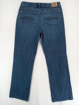 Izod Just Right Boot Women&#39;s Blue Distressed Denim Jeans Mid-Rise Stretc... - £9.75 GBP