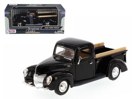 1940 Ford Pickup Truck Black 1/24 Diecast Model Car by Motormax - £52.99 GBP