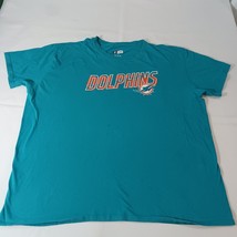 NFL Team Apparel MIAMI DOLPHINS Men's Blue Aqua Short Sleeve Cotton T-Shirt 2XL image 7
